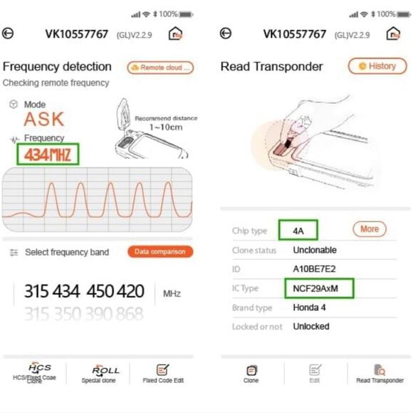 HONDA CRV 2024 HYBRID Black Car Key Fob with Red Accent - Picture 6 of 7